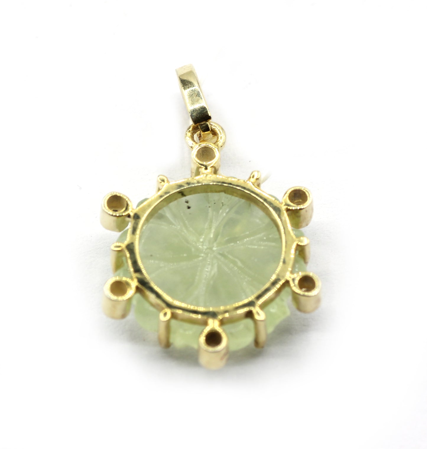 Round Pave Diamond Pendant