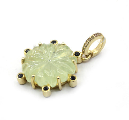 Round Pave Diamond Pendant