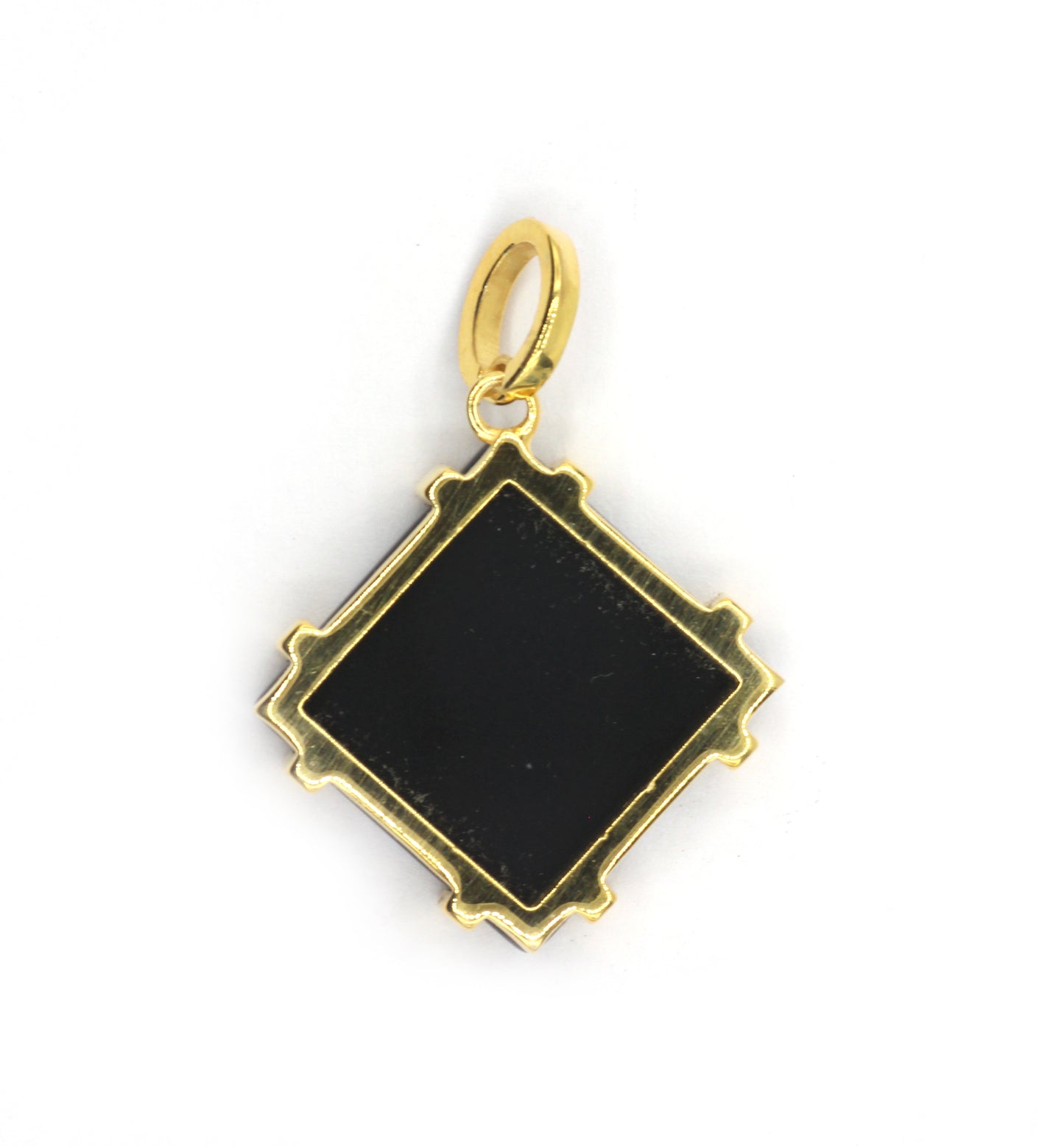 Black Onyx Pave Diamond Pendant