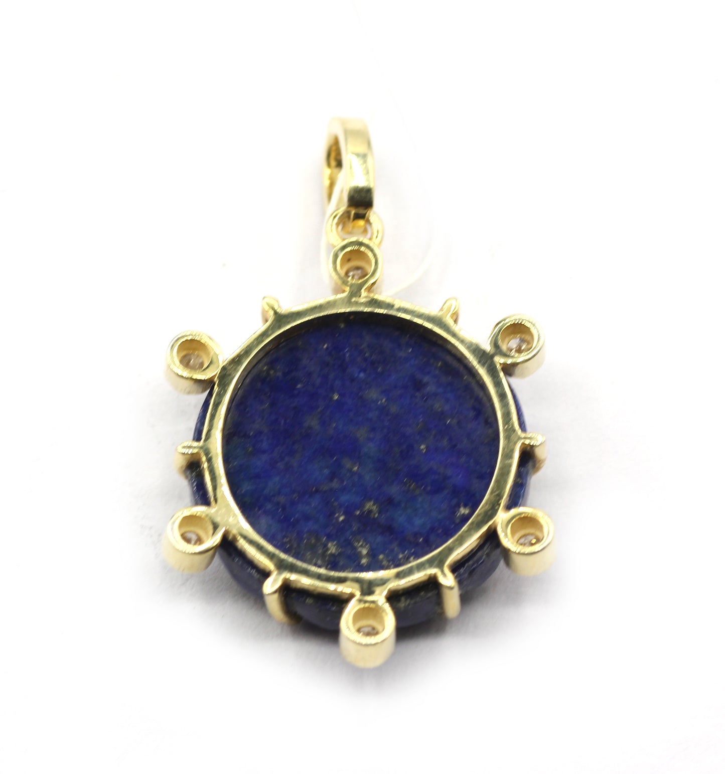 Lapis Lazuli Pave Diamond Pendant