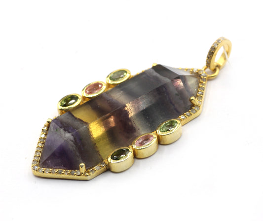 Pencil Pave Diamond Pendant