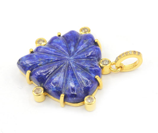 Heart Silver Pave Diamond Pendant