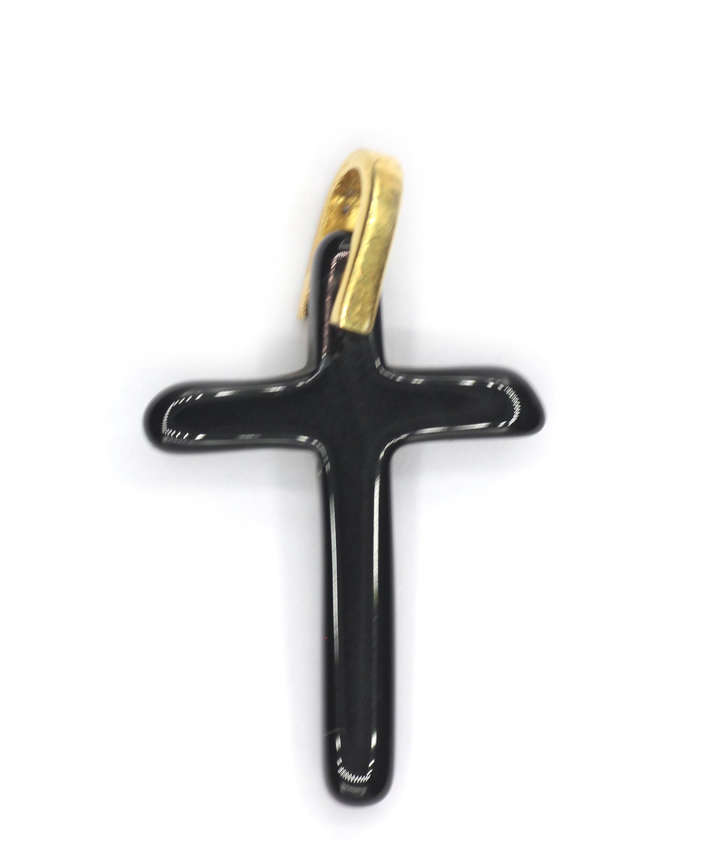 Cross Black onyx Pave Diamond Pendant