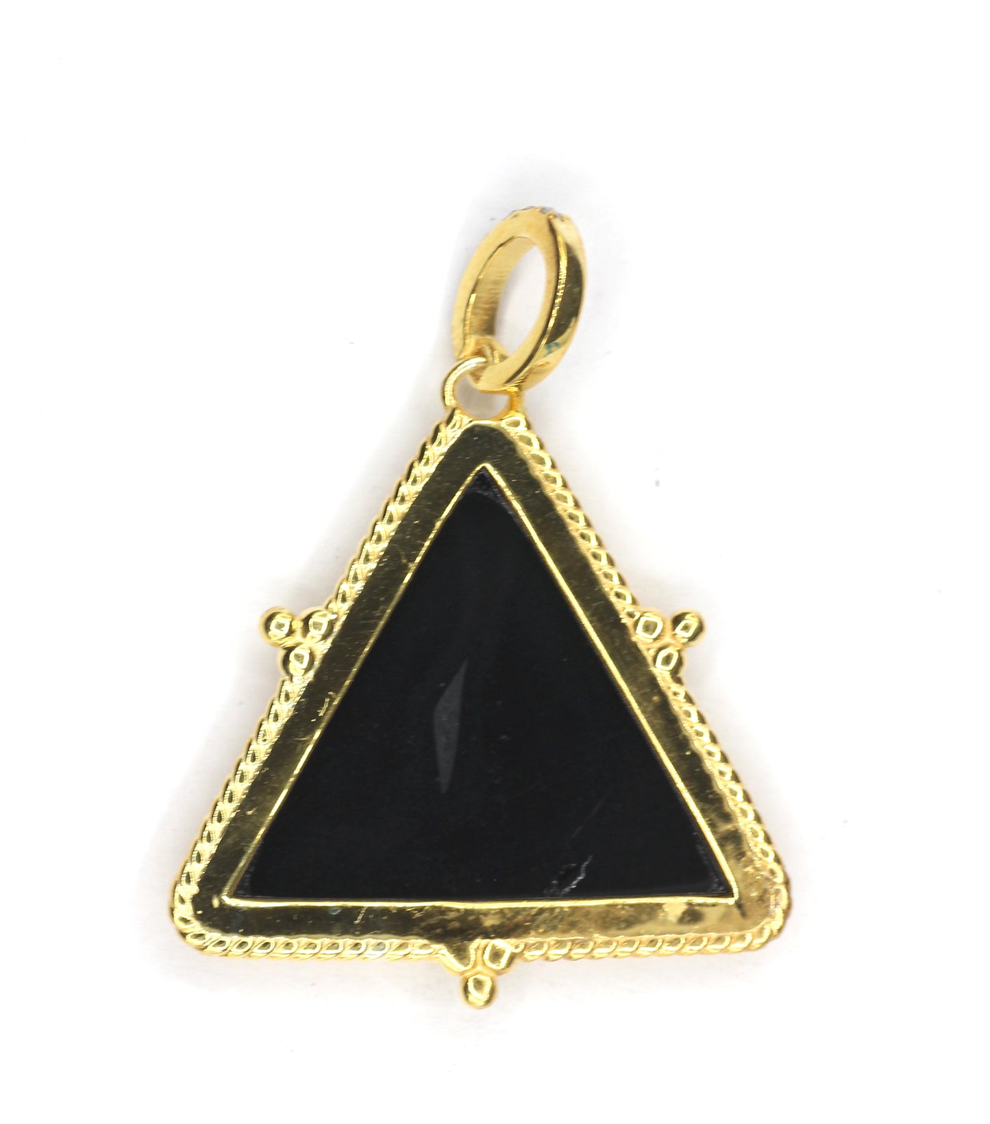 Triangle Silver Pave Diamond Pendant