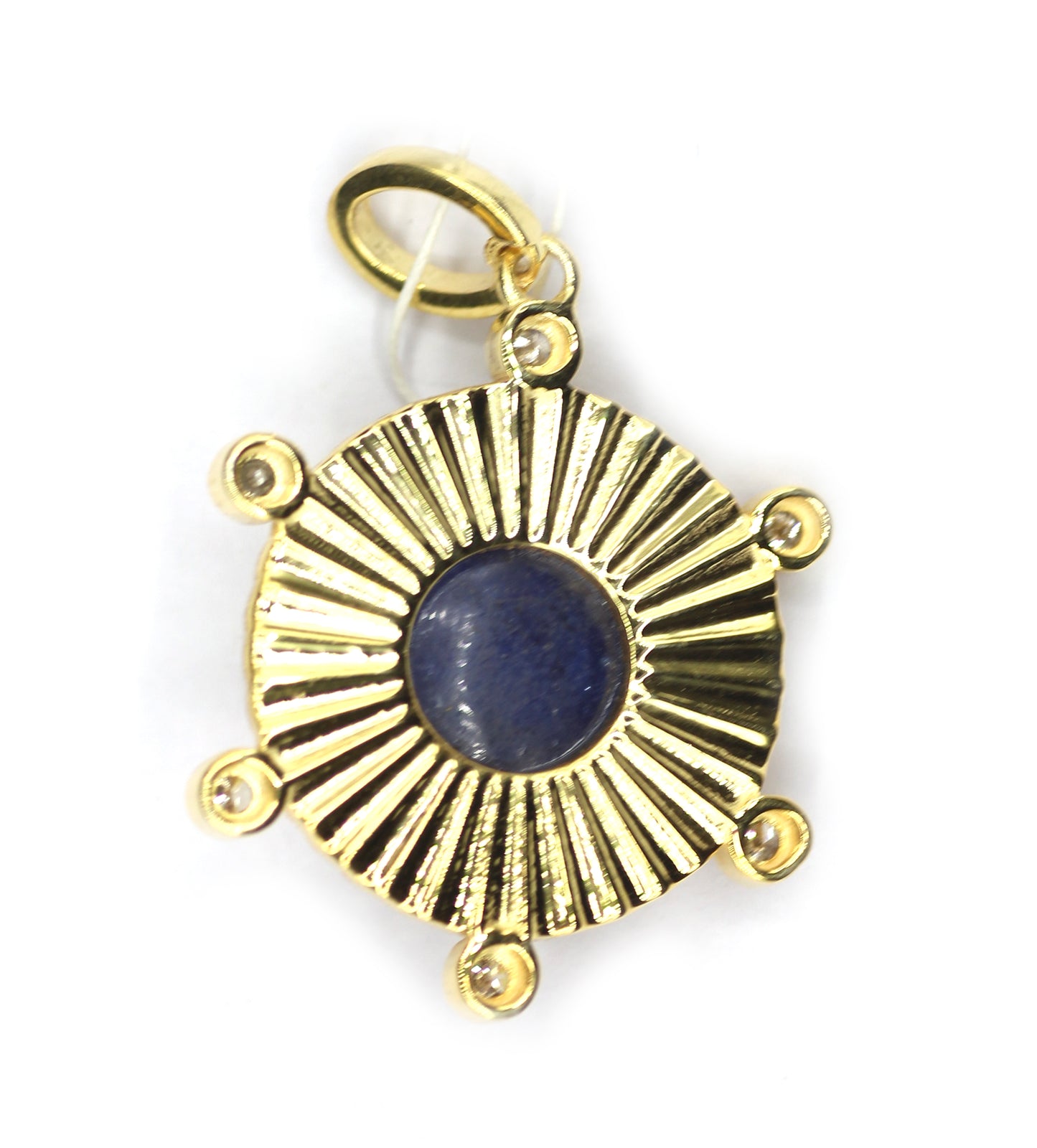 Round Silver Pave Diamond Pendant