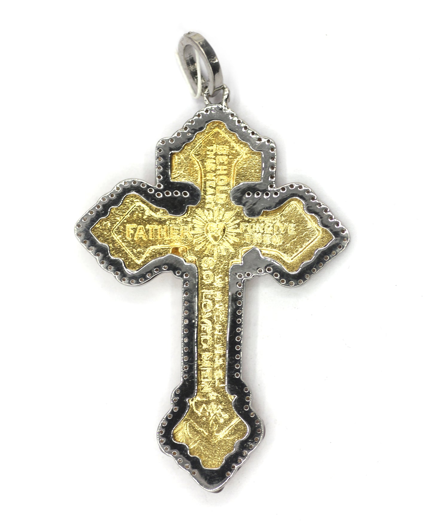 Cross Silver Diamond Pendant