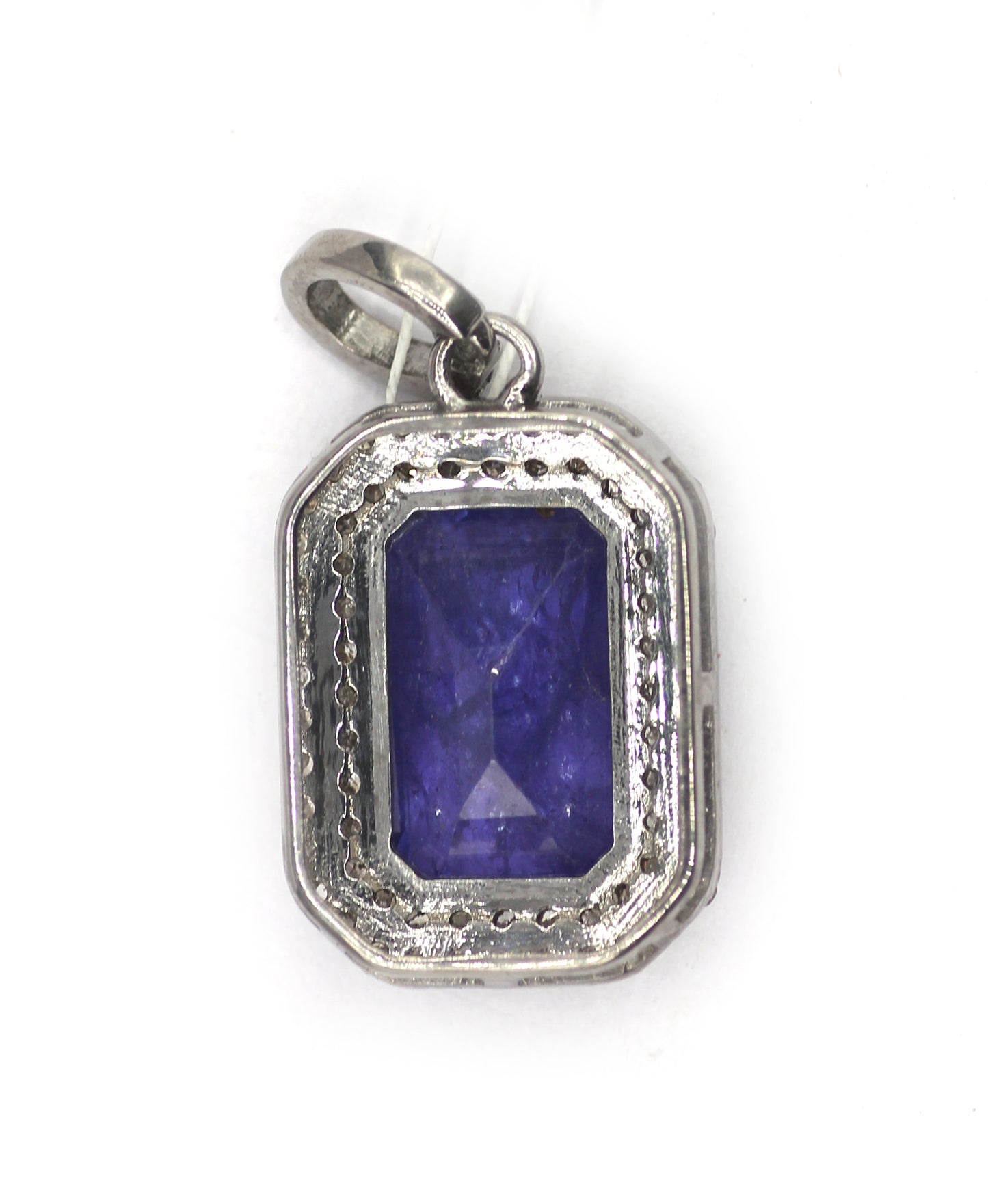 Tanzanite Silver Diamond Pendant