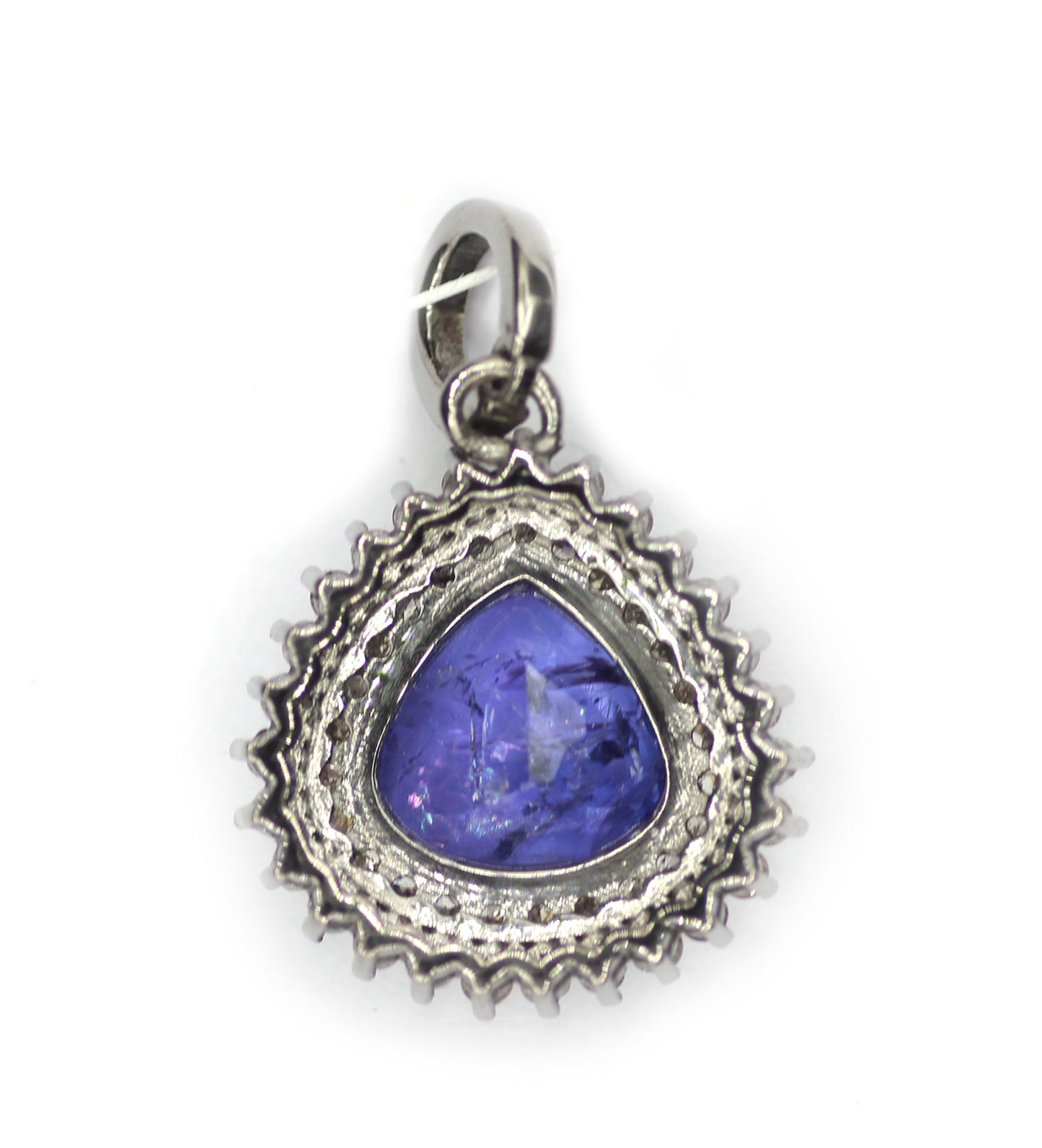 Tanzanite sterling silver Diamond Pendant