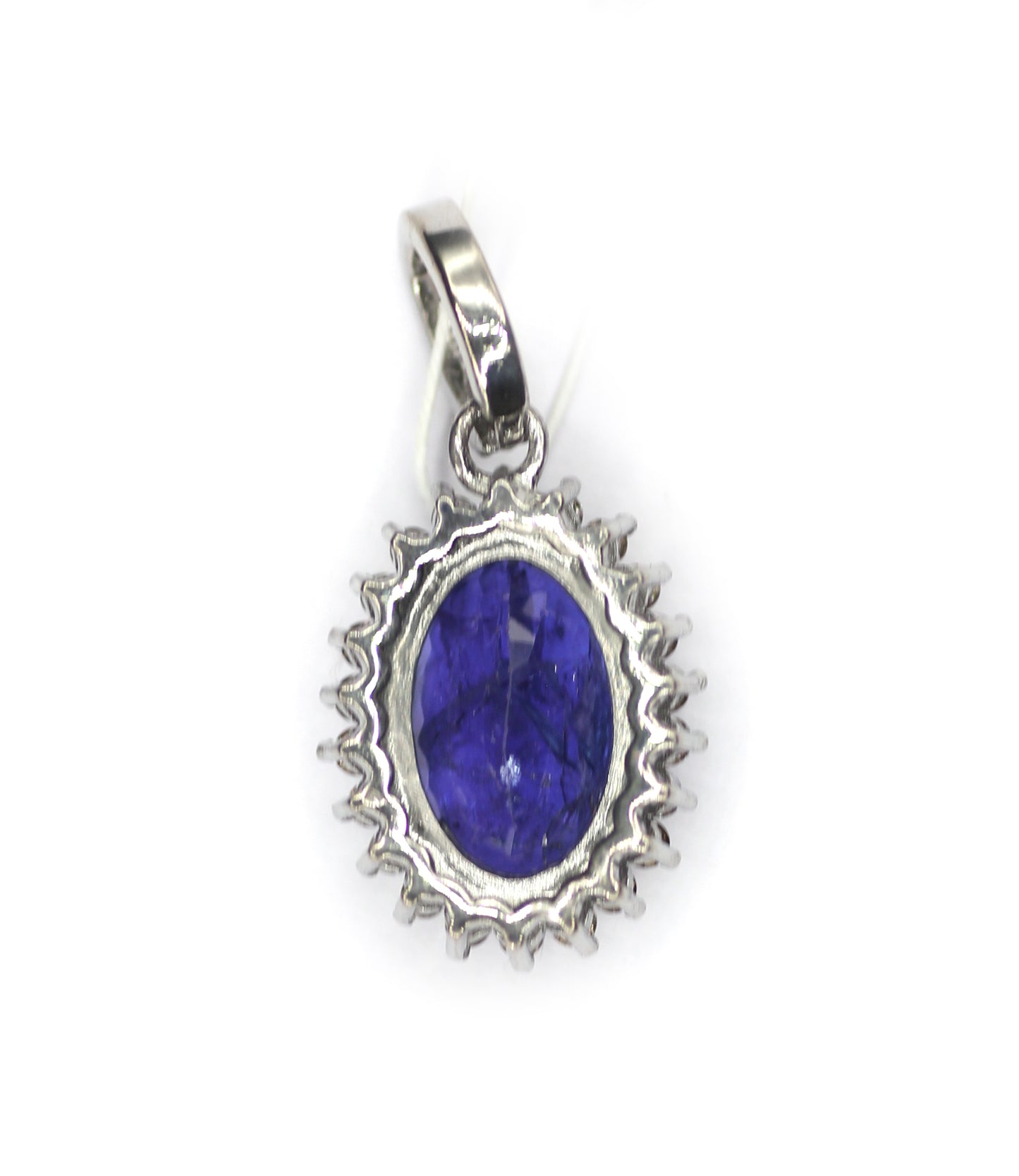 Tanzanite sterling silver Diamond pendant