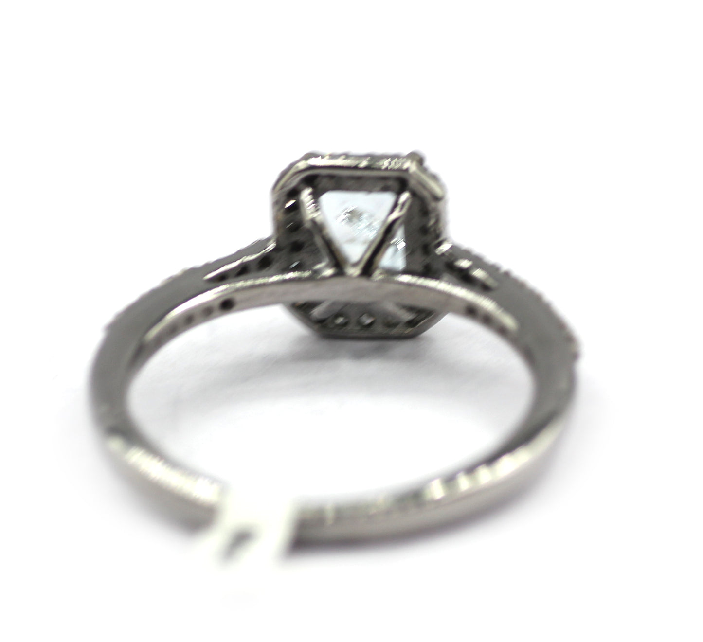 Aquamarine Silver Diamond Ring