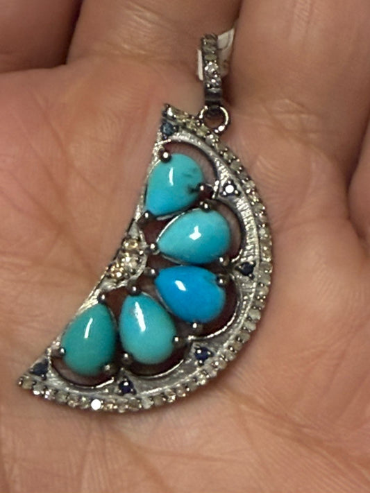 Tourquise Diamond Pendant