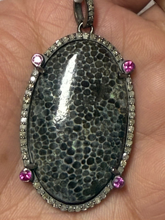 Oval Diamond Pendant