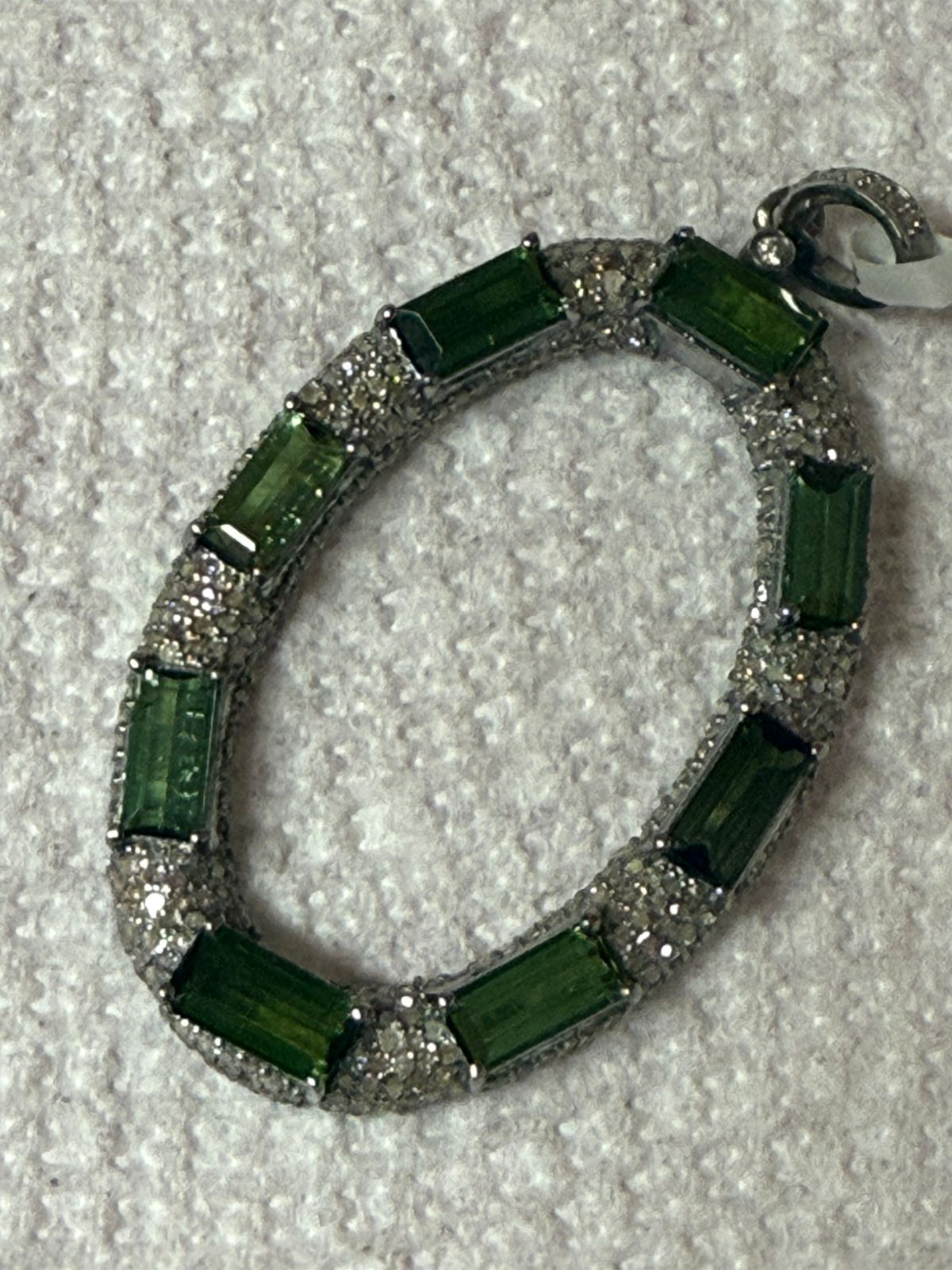 Tourmaline Diamond Pendant