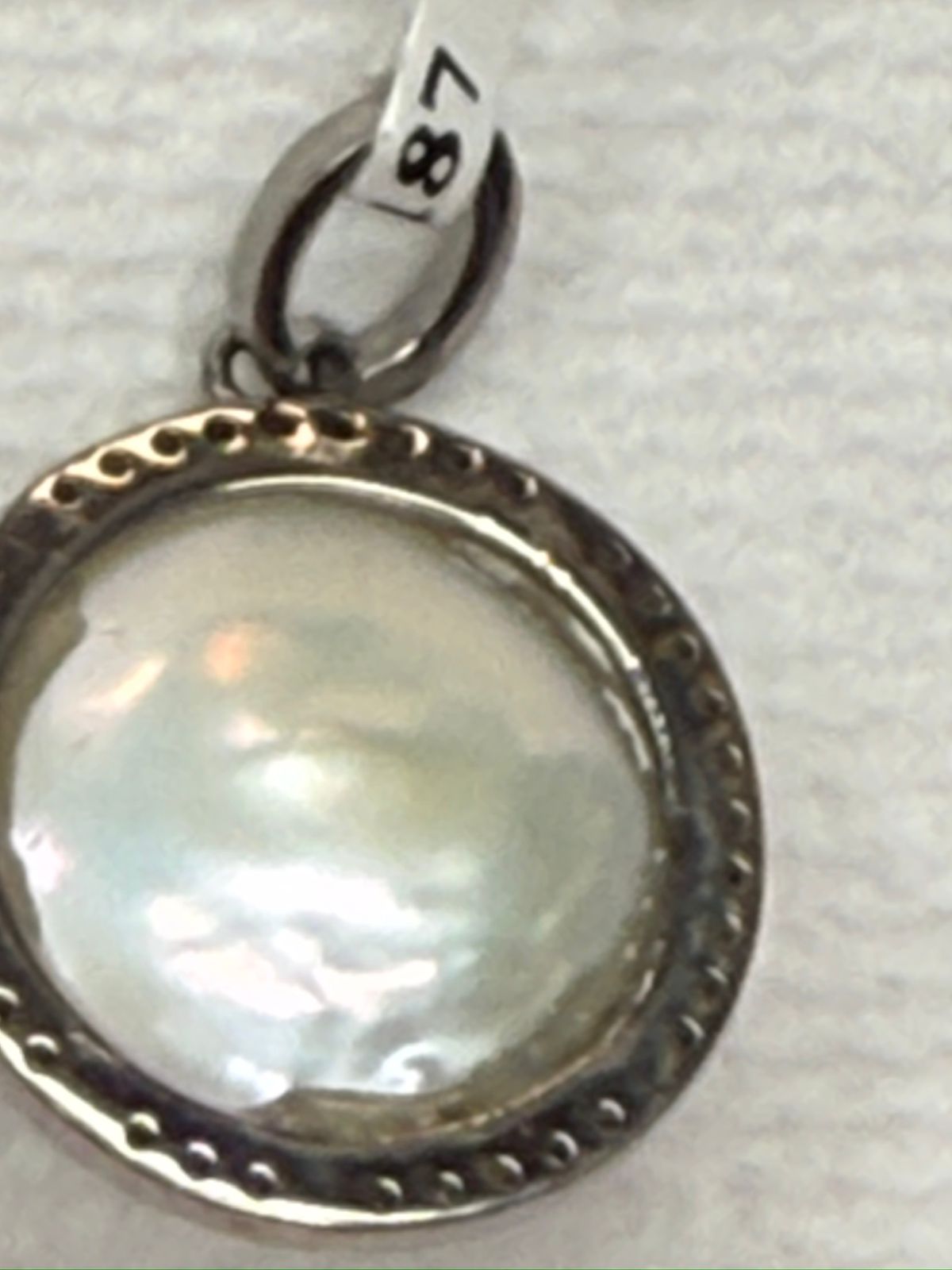 Pearl Circle Turquoise Diamond Pendant