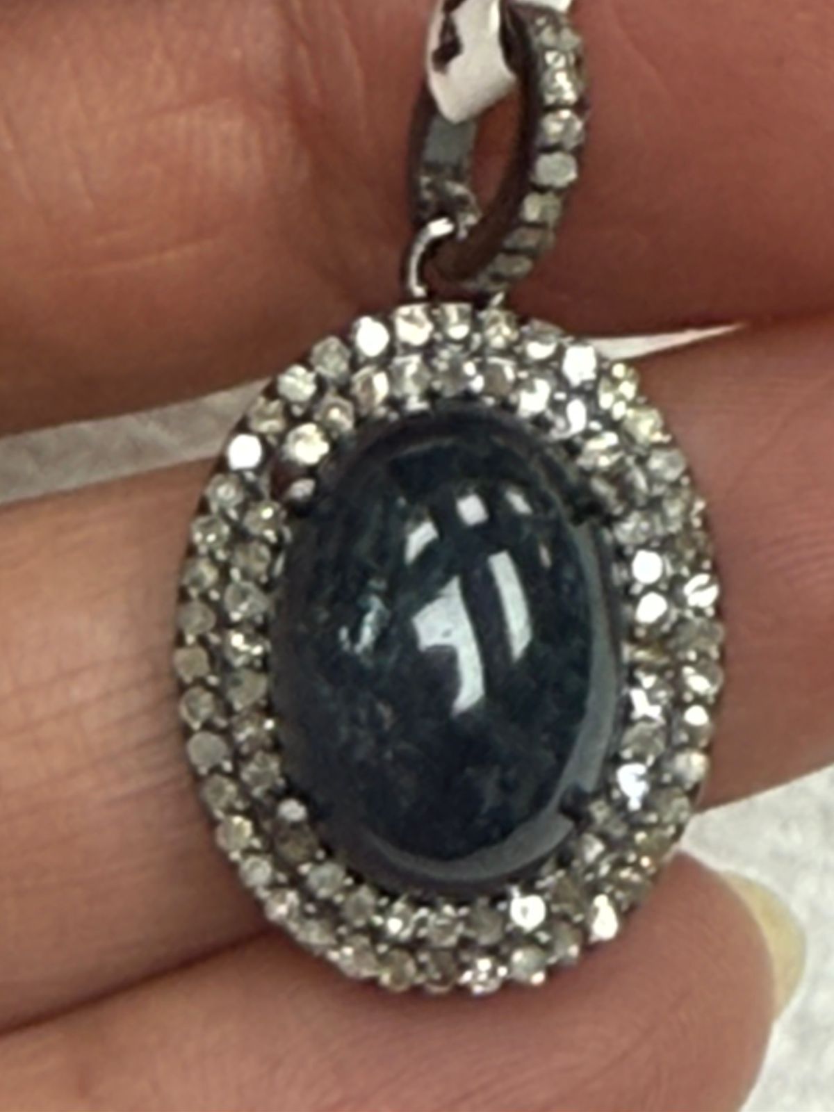 Stone Pave Diamond Pendant