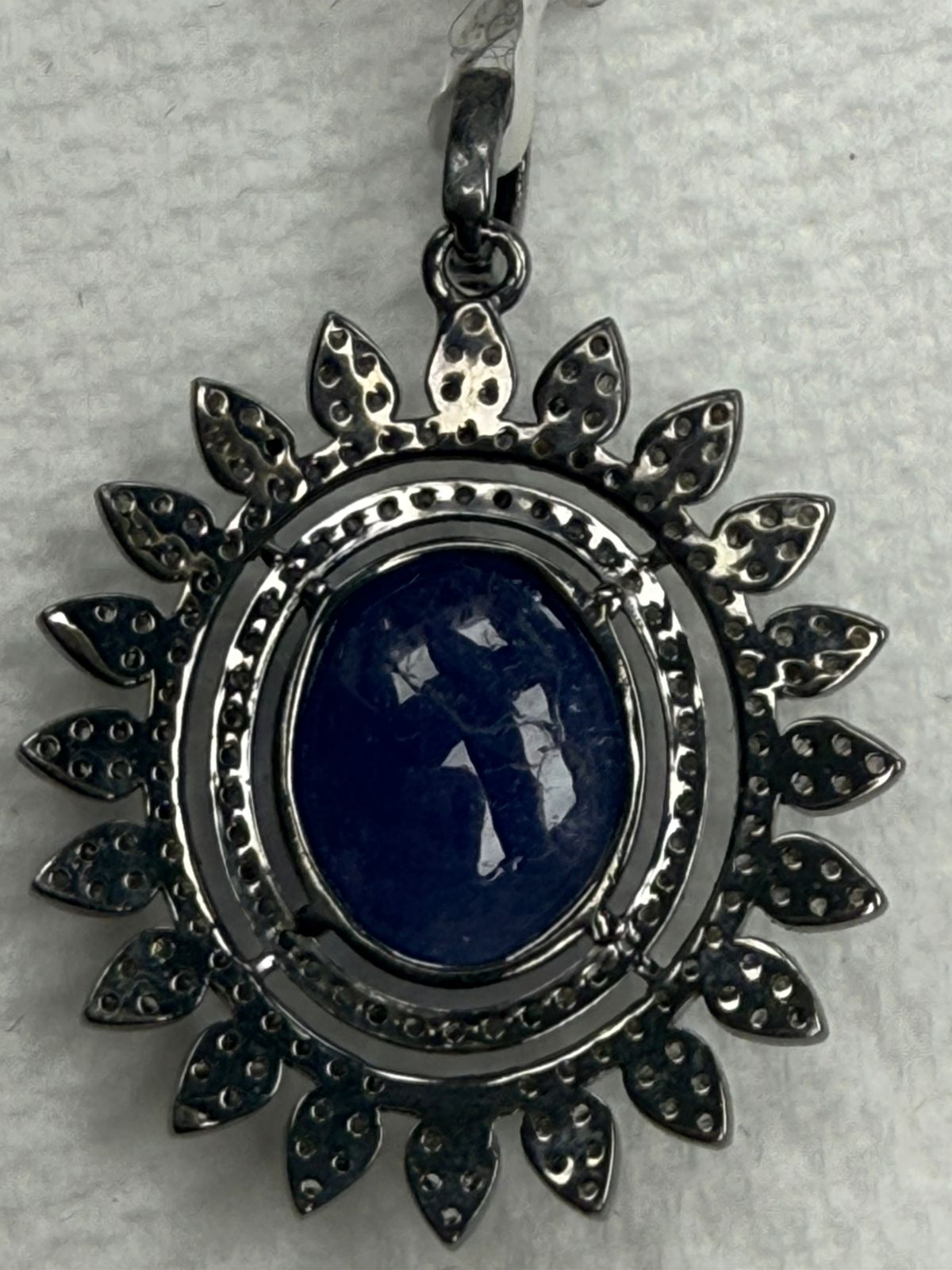 Round Tanzanite Diamond Pendant