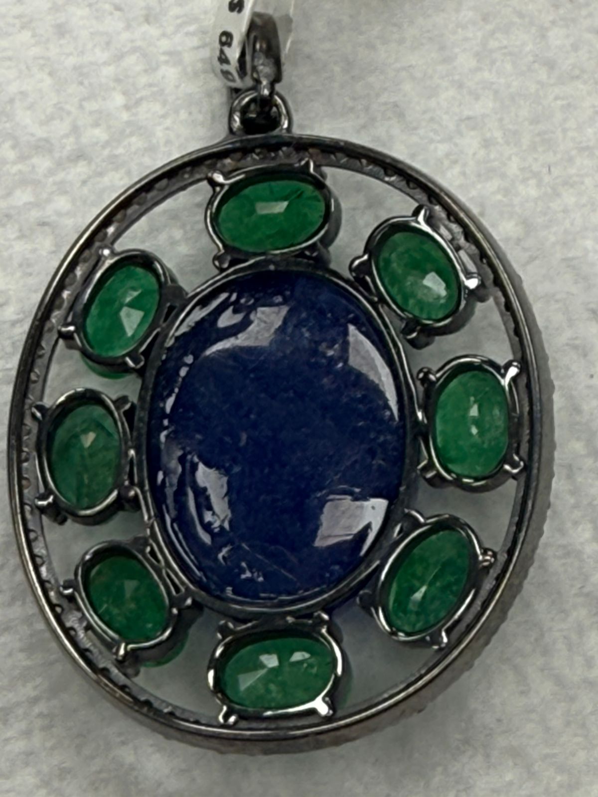 Tanzanite Emerald Diamond Pendant