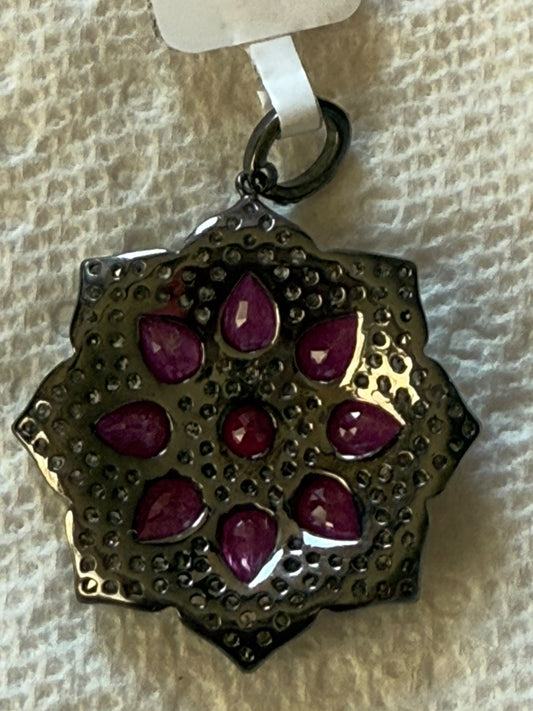 Ruby Diamond Pendant