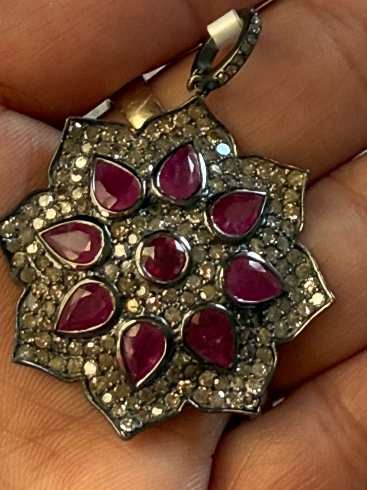 Ruby Diamond Pendant