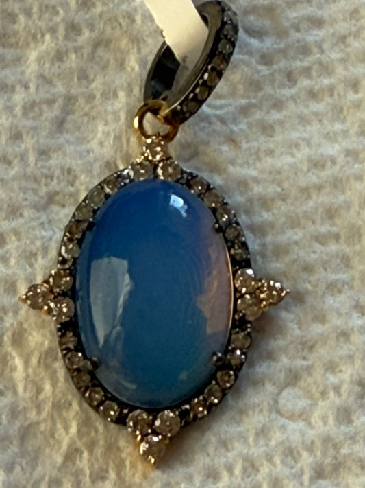 Opal Diamond Pendant