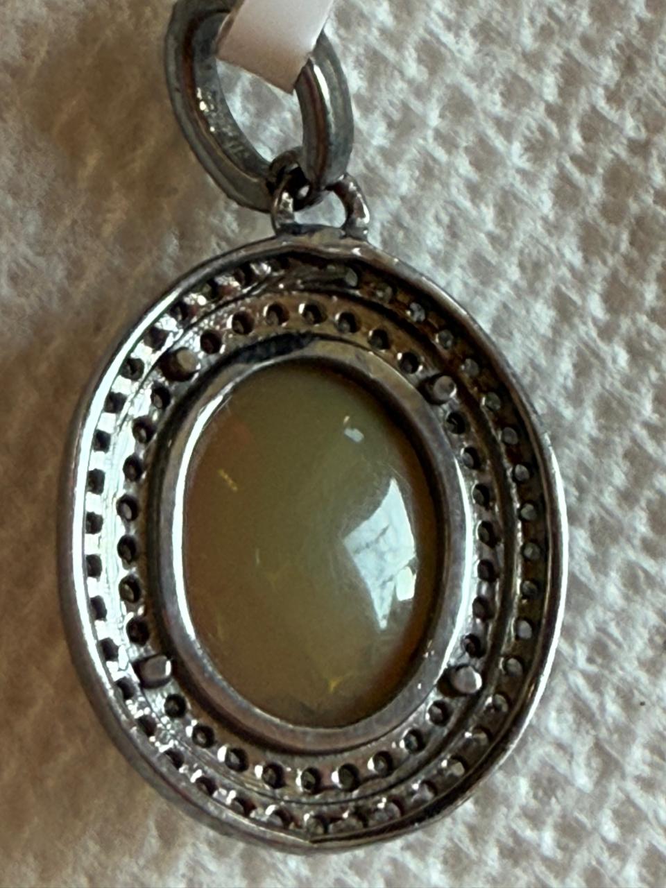 Opal Diamond Pendant