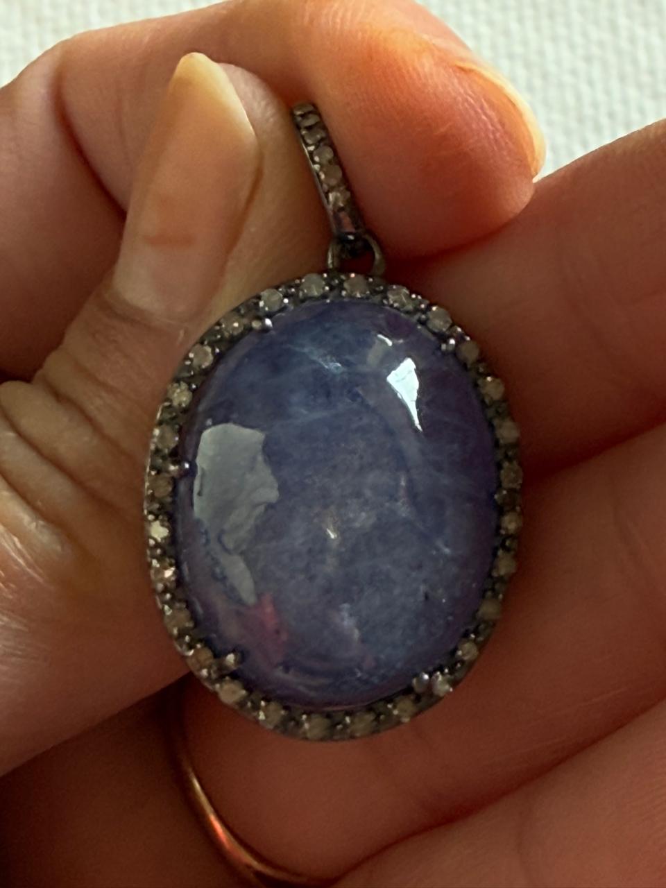 Tanzanite Diamond Pendant