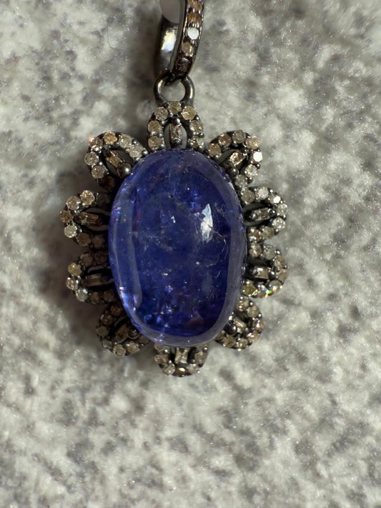 Tanzanite Diamond Pendant