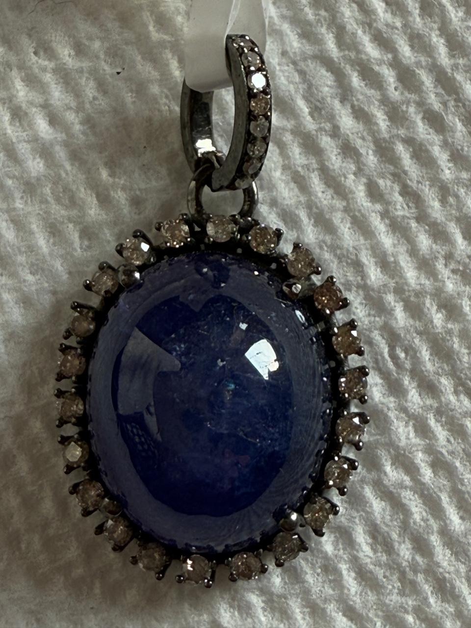 Tanzanite Sapphire Diamond Pendant