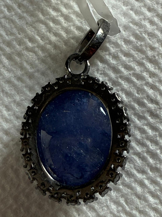 Tanzanite Sapphire Diamond Pendant