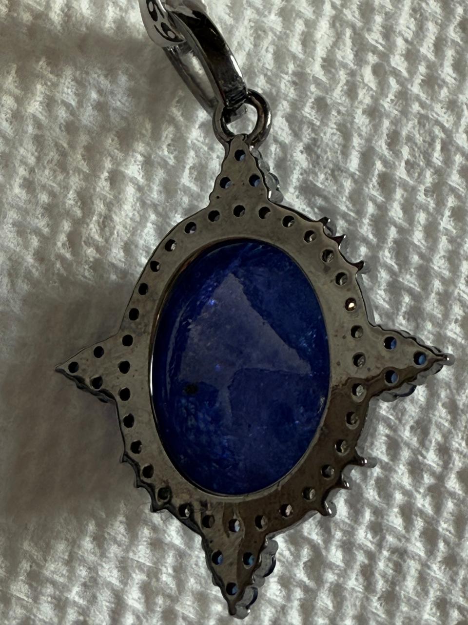 Tanzanite Sapphire Diamond Pendant