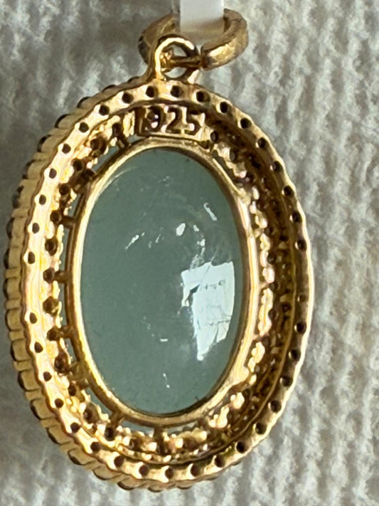 Aquamarine Diamond Pendant