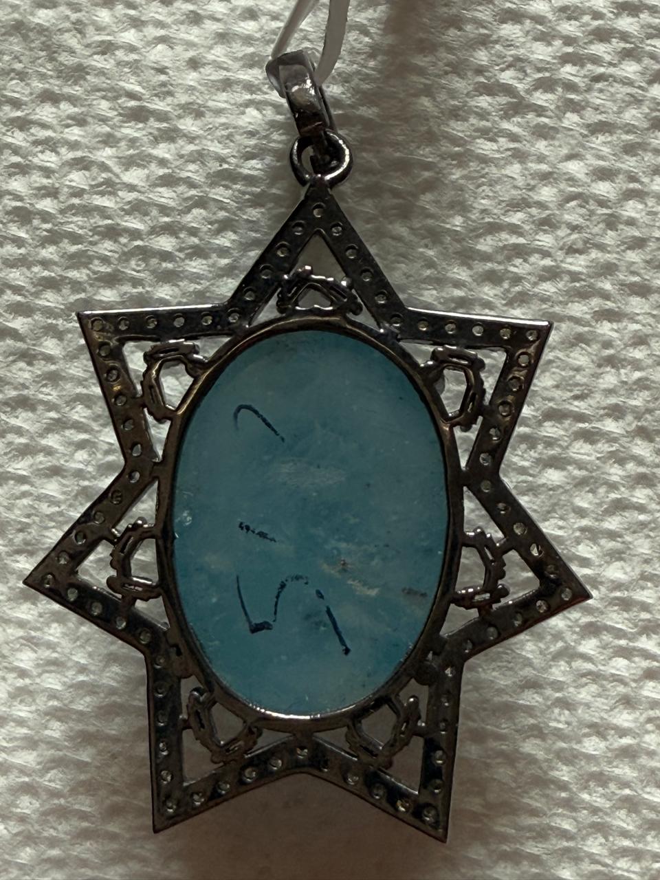 Aquamarine Diamond Pendant