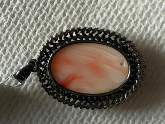 Coral Baguette Diamond Pendant