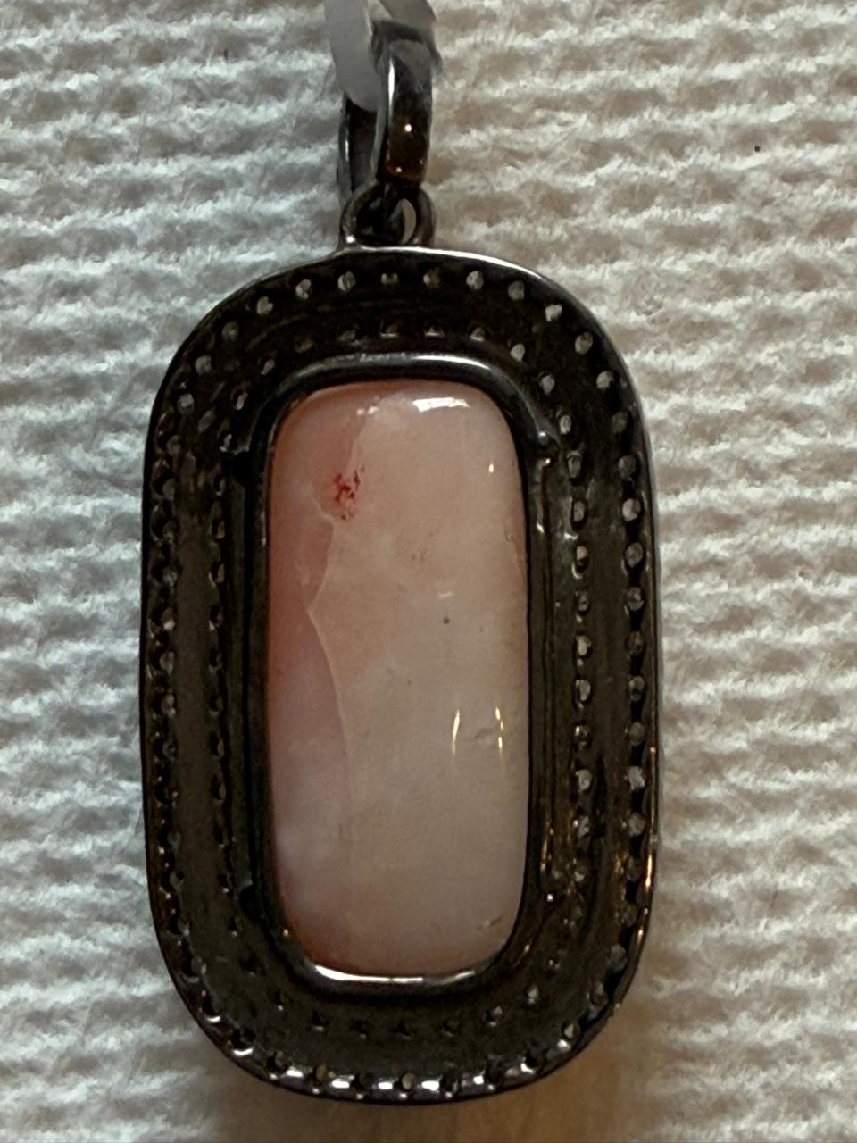 Coral Diamond Pendant