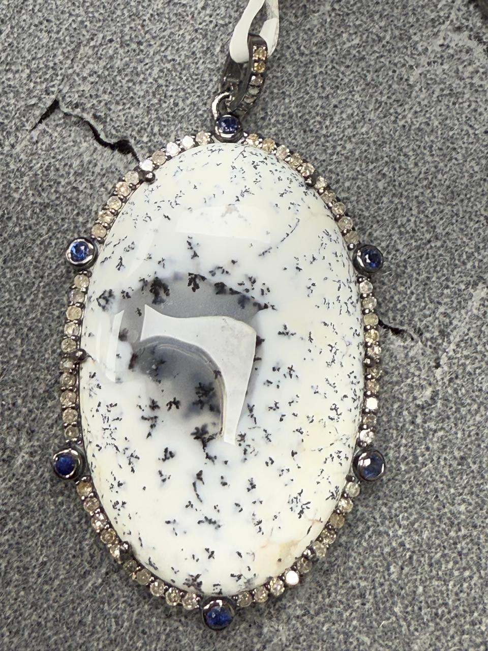 Opal Diamond Pendant