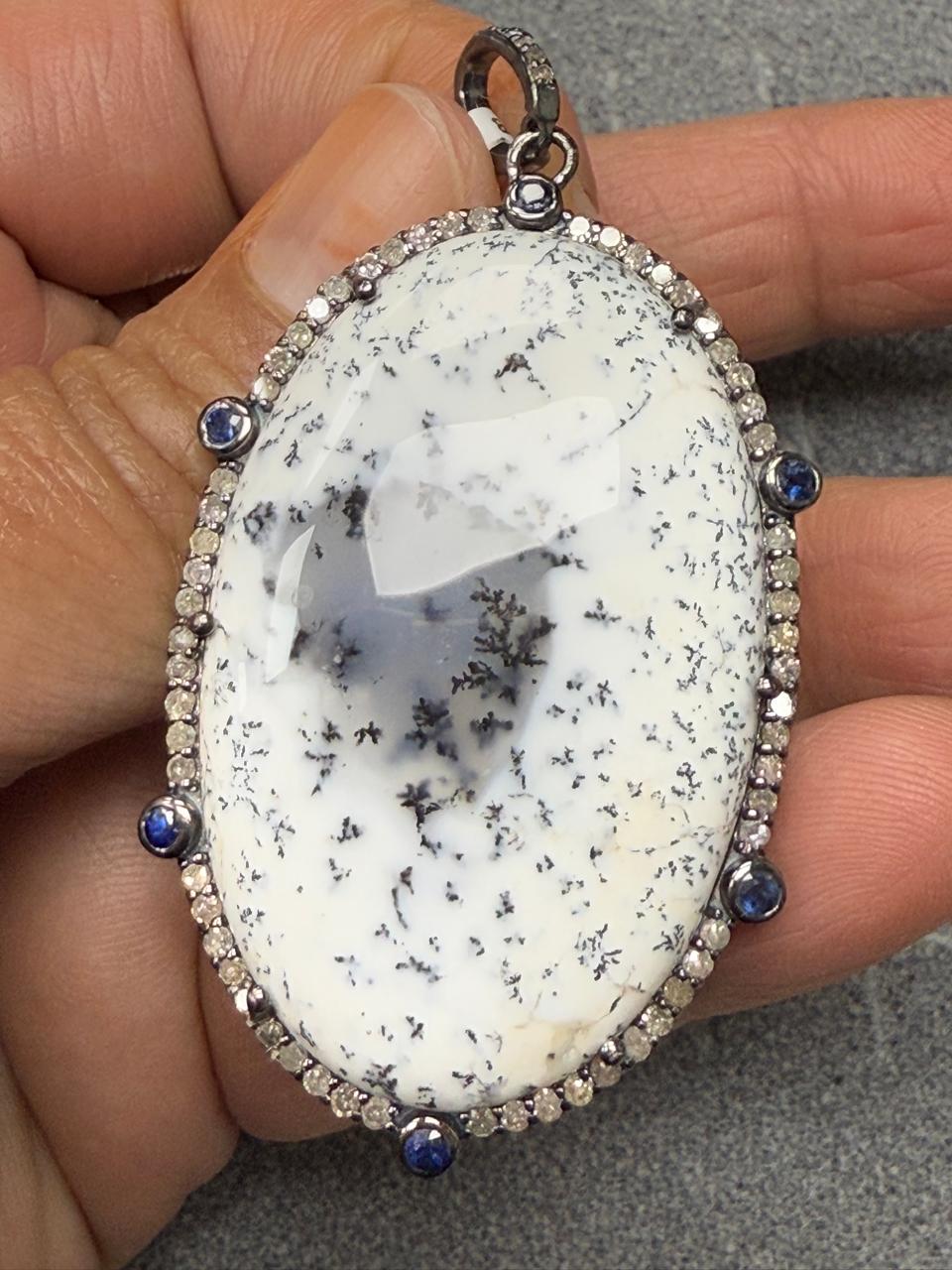 Opal Diamond Pendant