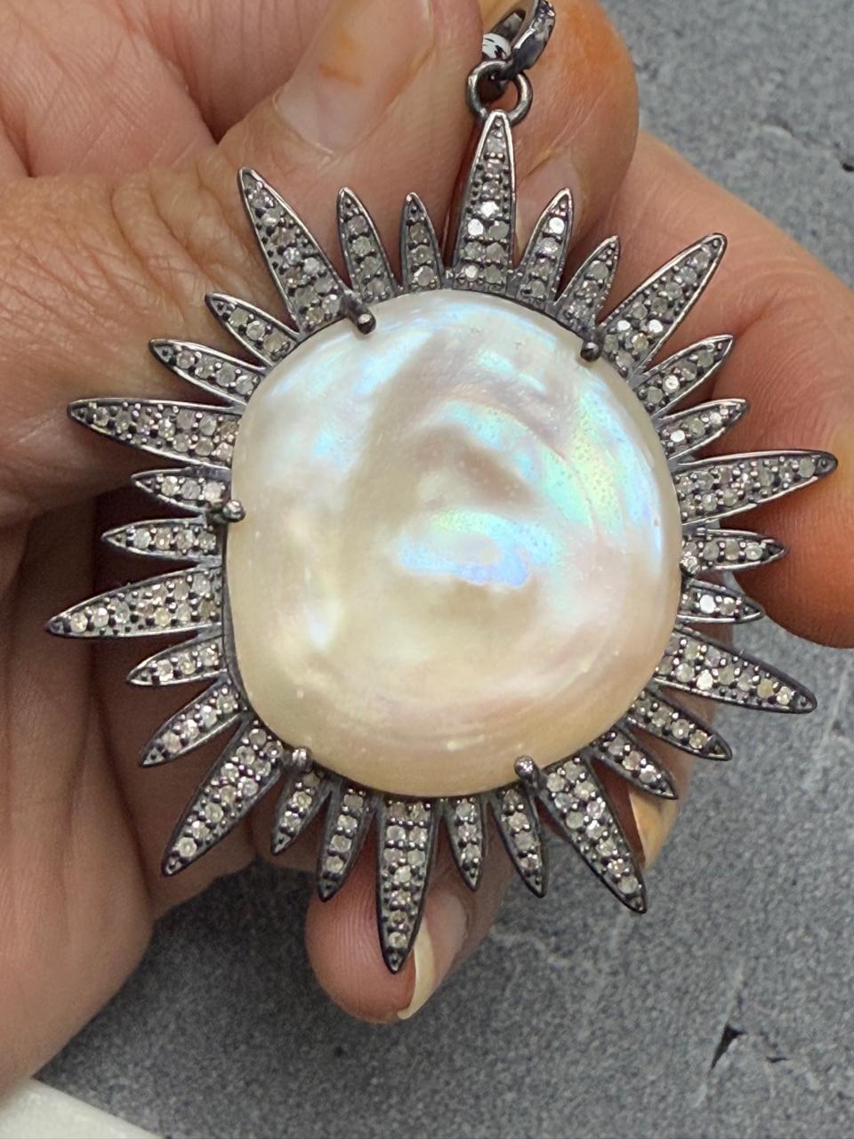 Pearl Diamond Pendant