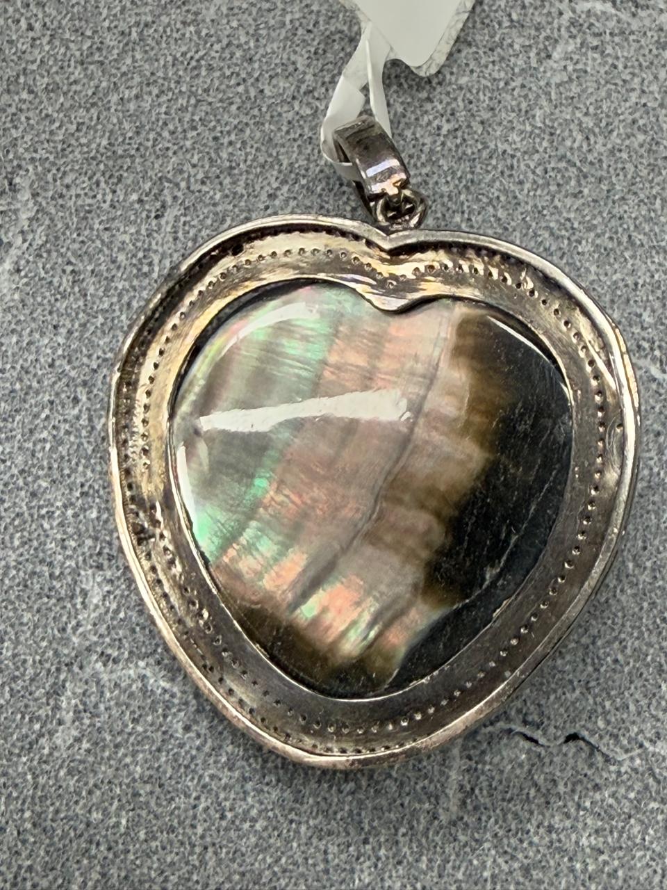 Heart Pearl Diamond Pendant