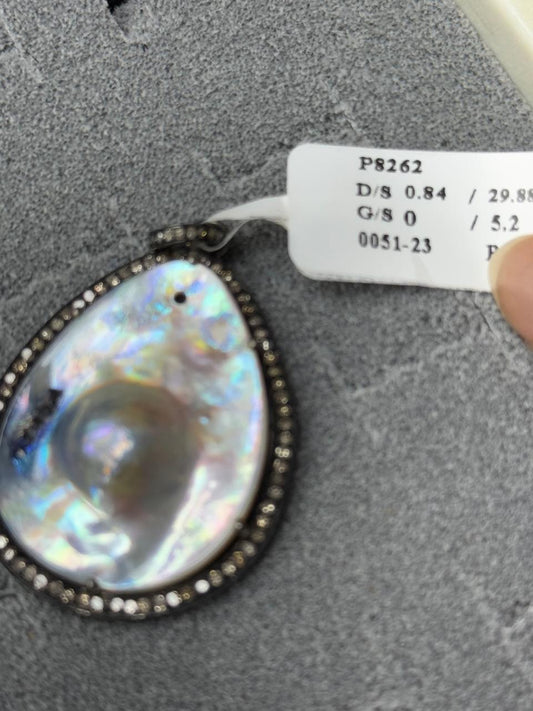 Drop Pearl Diamond Pendant