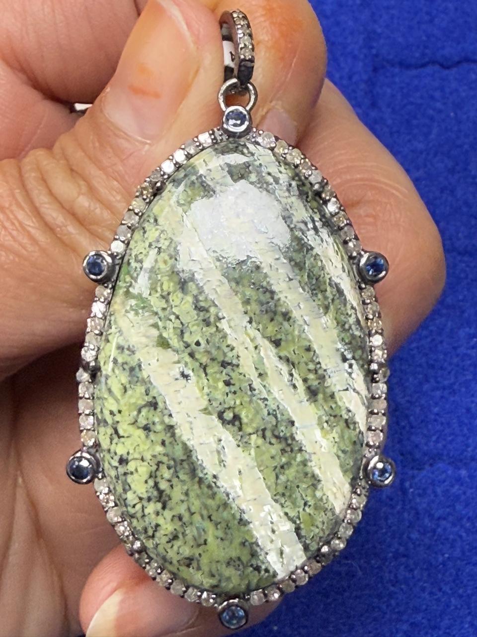 Opal Diamond Pendant