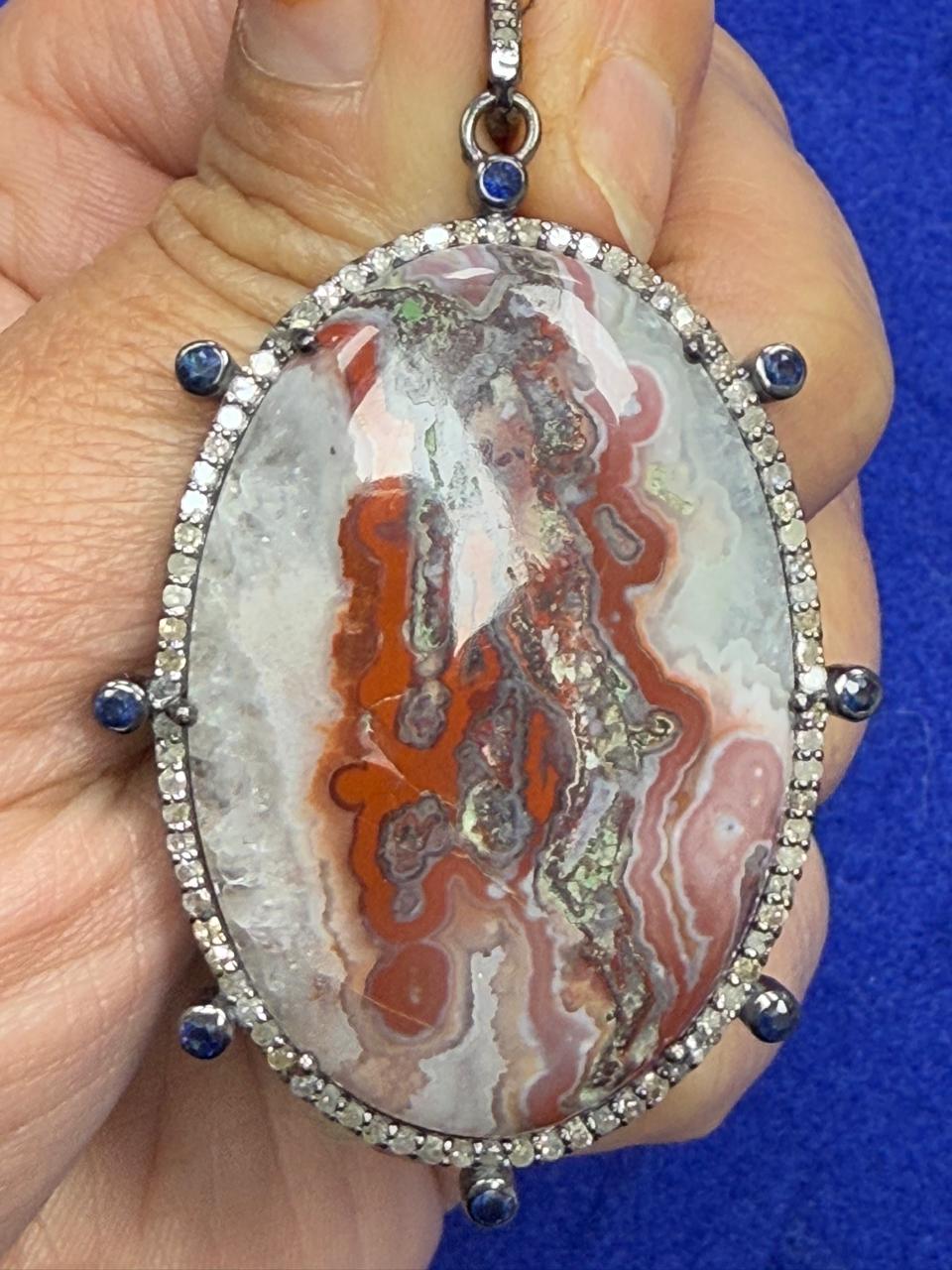 Opal Diamond Pendant