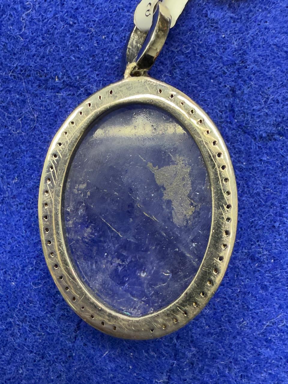 Sapphire Diamond Pendant