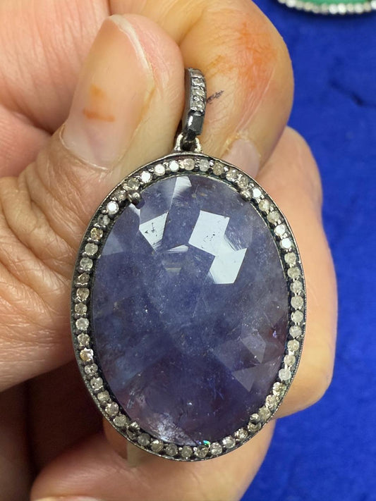 Sapphire Diamond Pendant