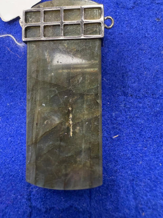 Labrodrite Diamond Pendant