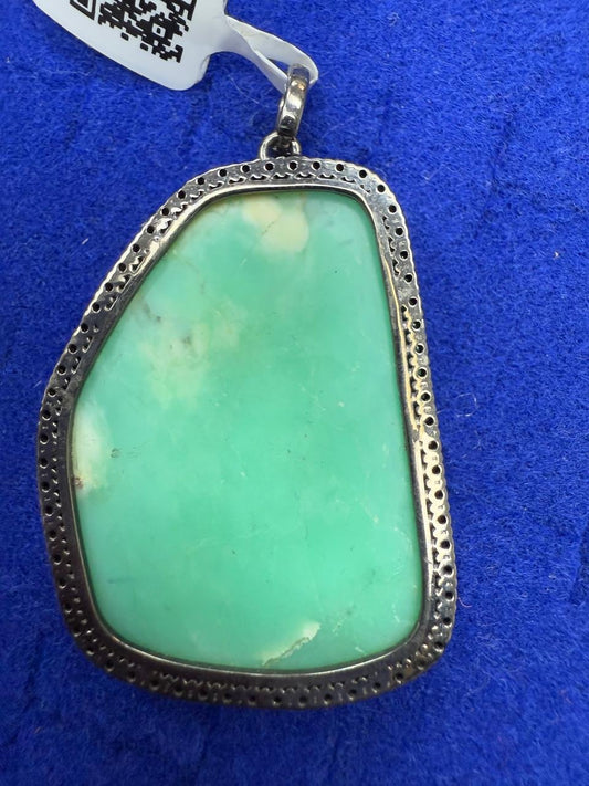 Chrysoprase Diamond Pendant