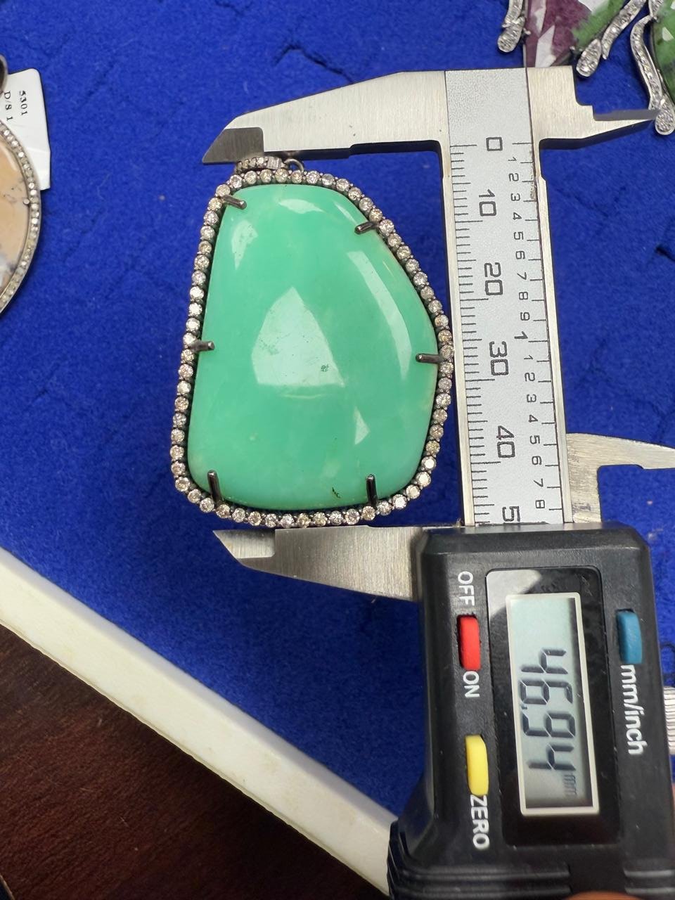 Chrysoprase Diamond Pendant