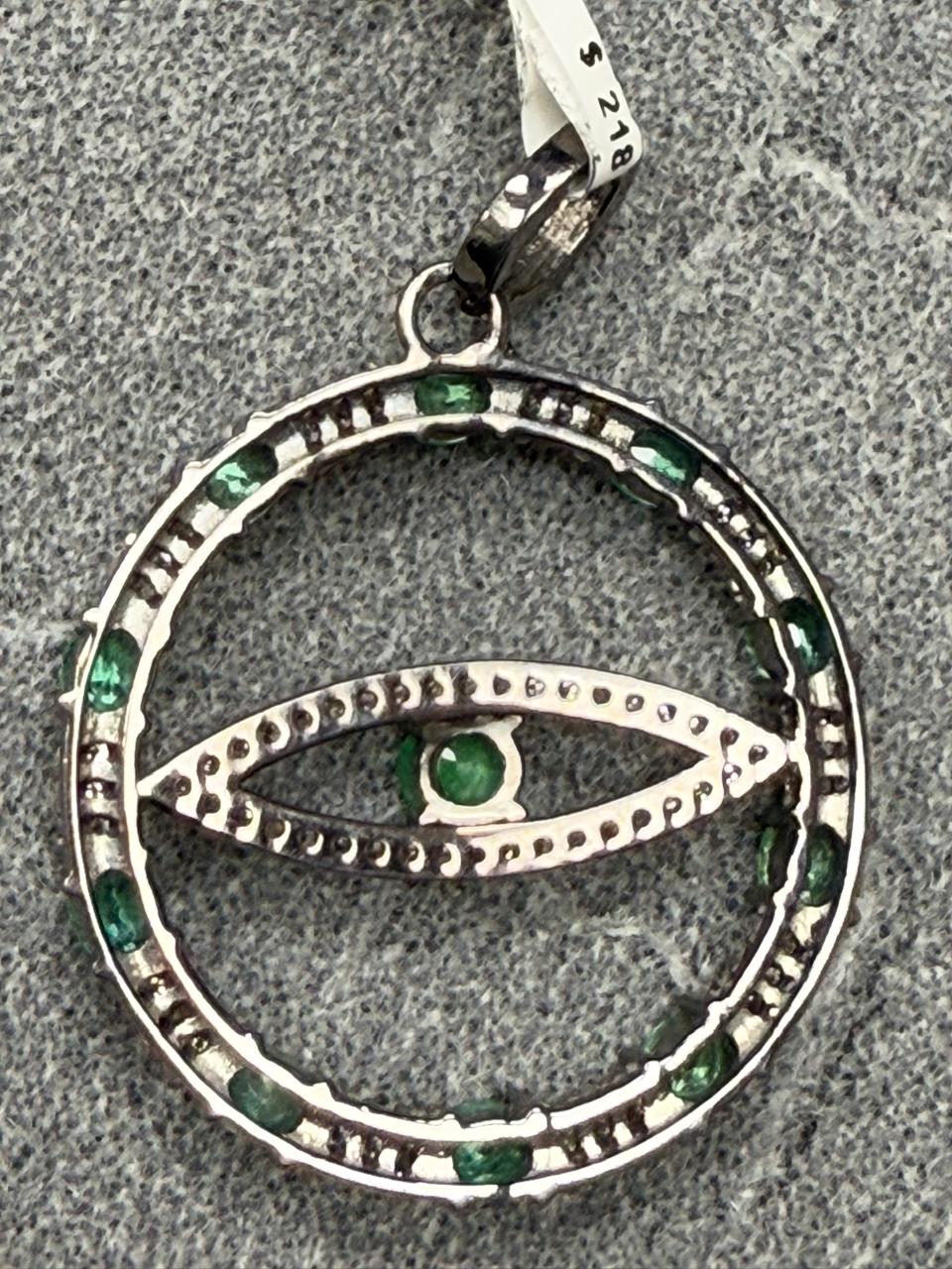 Evil Eye Pave Diamond Pendant