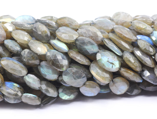 Labradorite Faceted Oval Beads