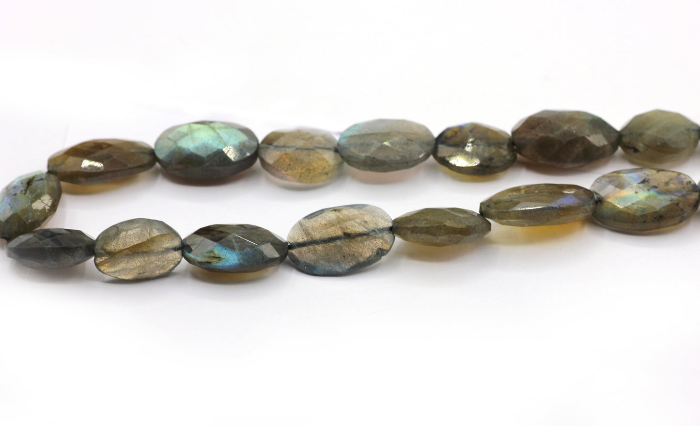 Labradorite Faceted Oval Beads