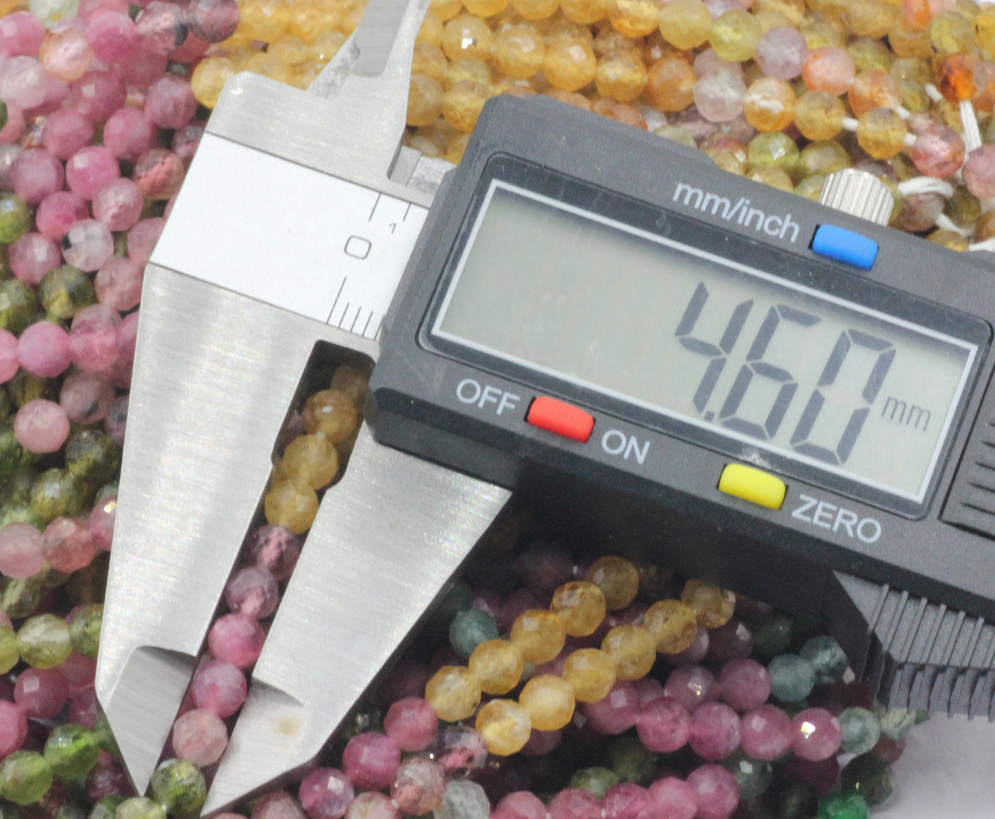 Tourmaline Faceted Round Beads
